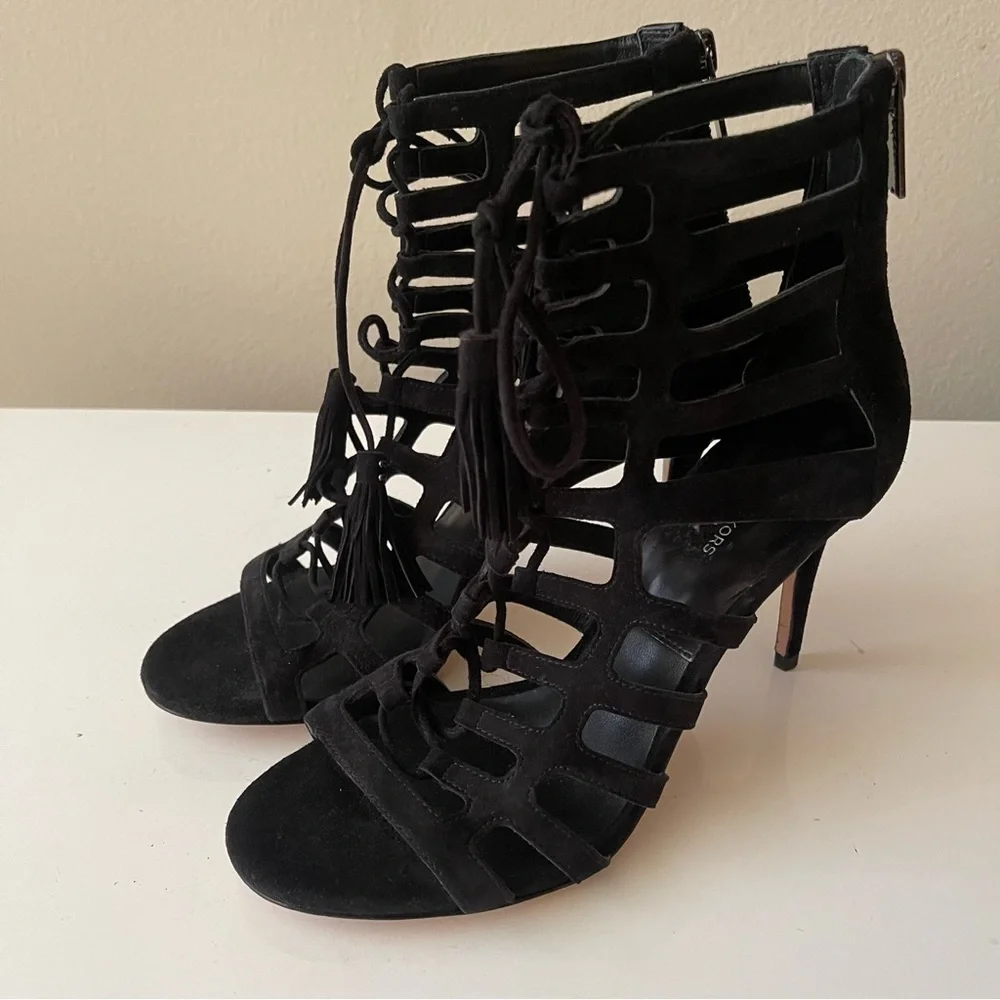 MICHEAL‎ KORS Collection Bardot Suede Stiletto Sandal Size 6.5